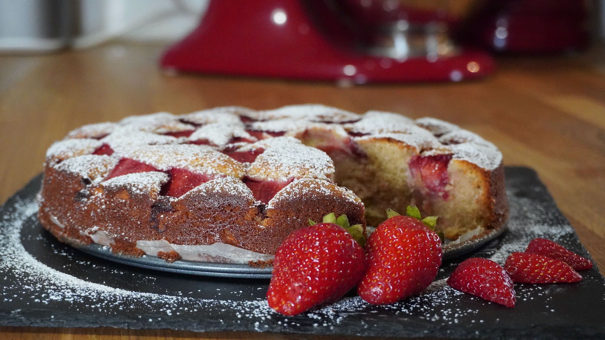 Flourless Strawberry Buckwheat Cake