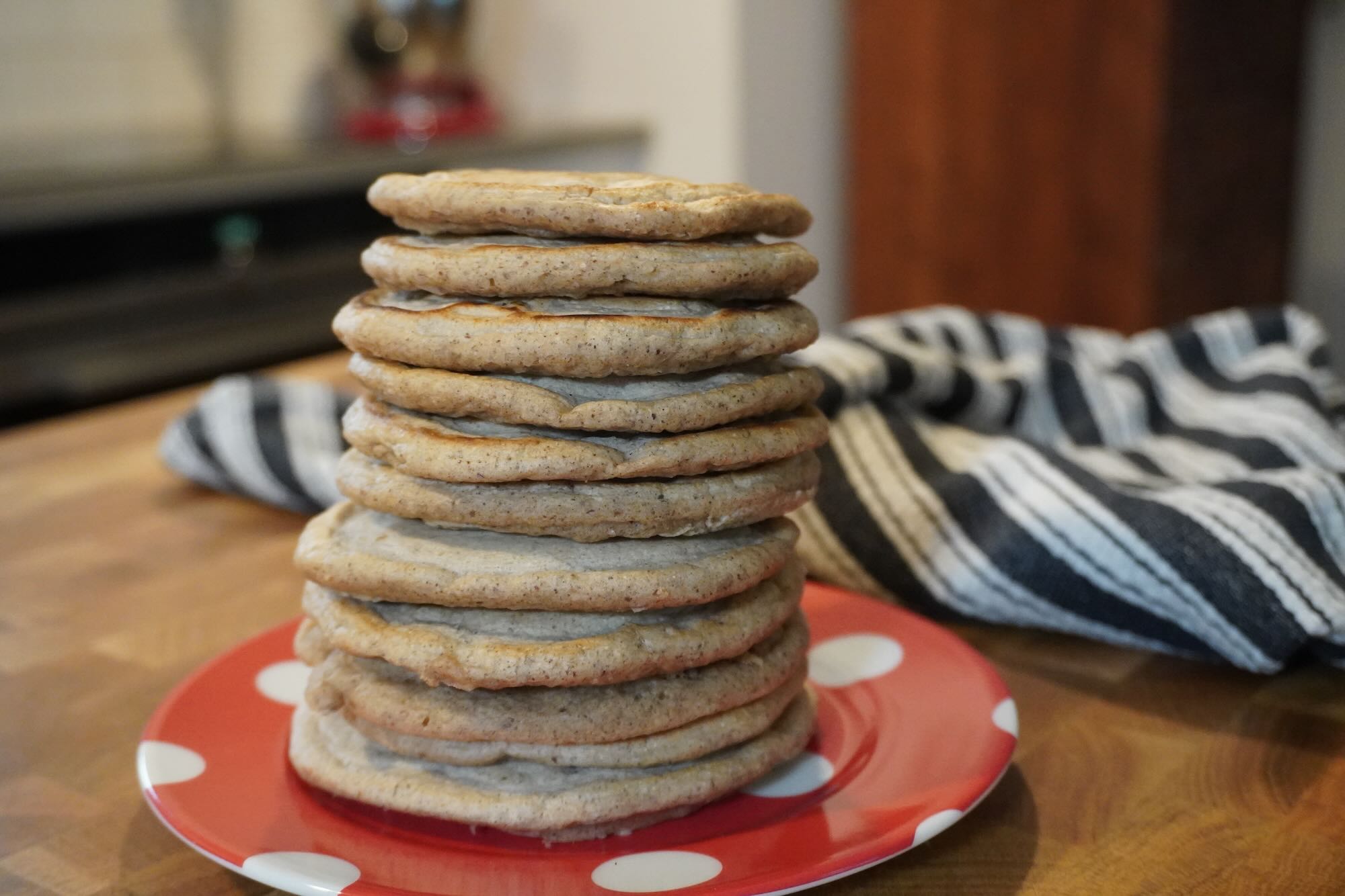 Fluffy Spelt Sourdough Pancakes no eggs or dairy