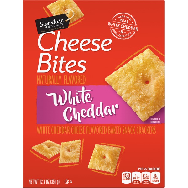 WHITE CHEDDAR CHEESE FLAVORED BAKED SNACK CRACKERS BITES 1Source