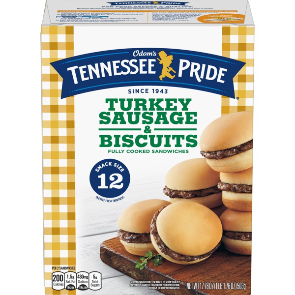 Odom'S Tennessee Pride TURKEY SAUSAGE & BISCUITS FULLY COOKED