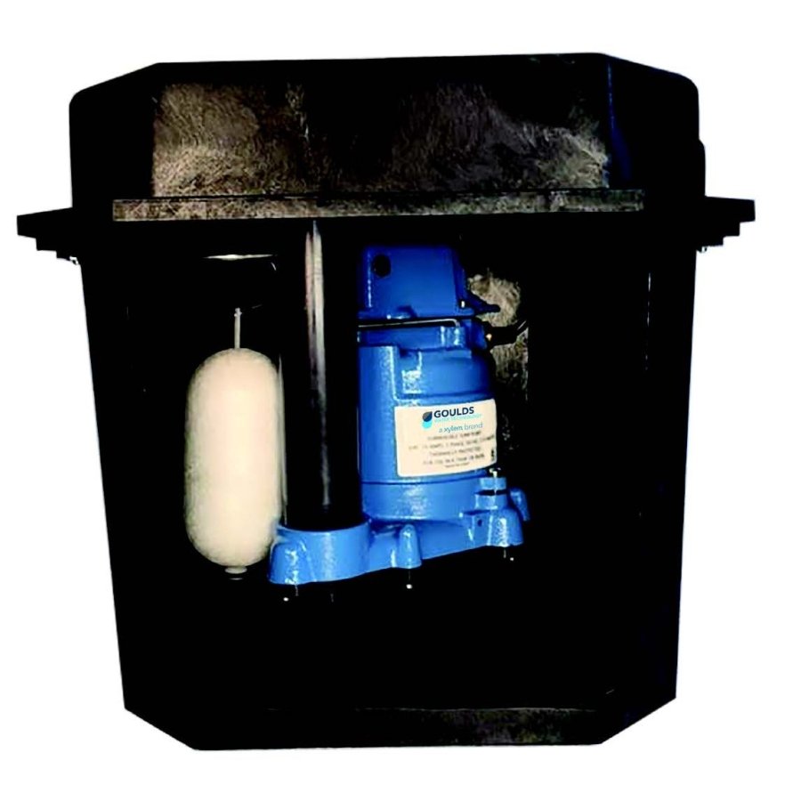 Pace Supply Sump Pump Package System, 1/3 hp, 11/2 in Outlet, 15 in