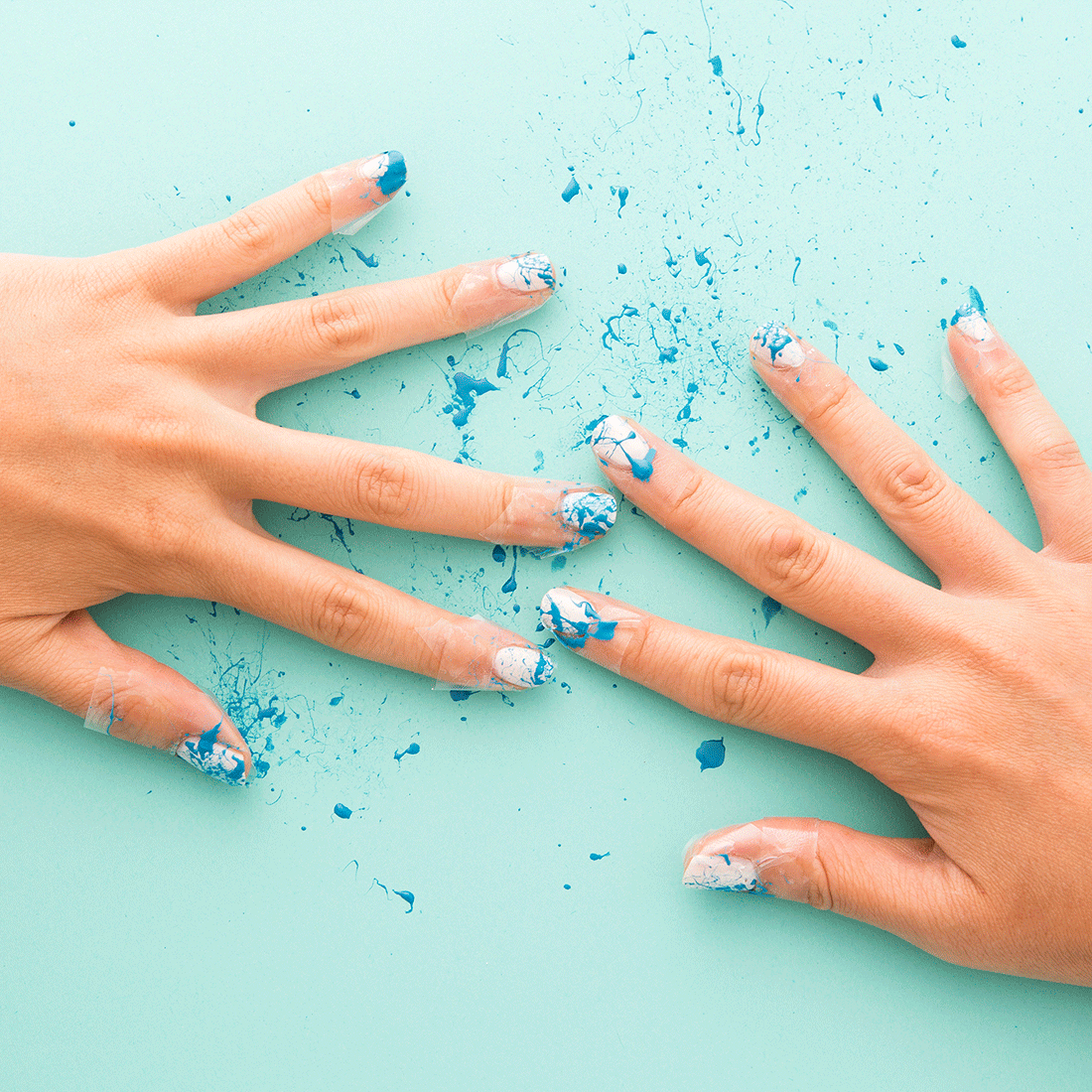 This DIY Splatter Paint Nail Art Is The MustTry Manicure Of The Summer