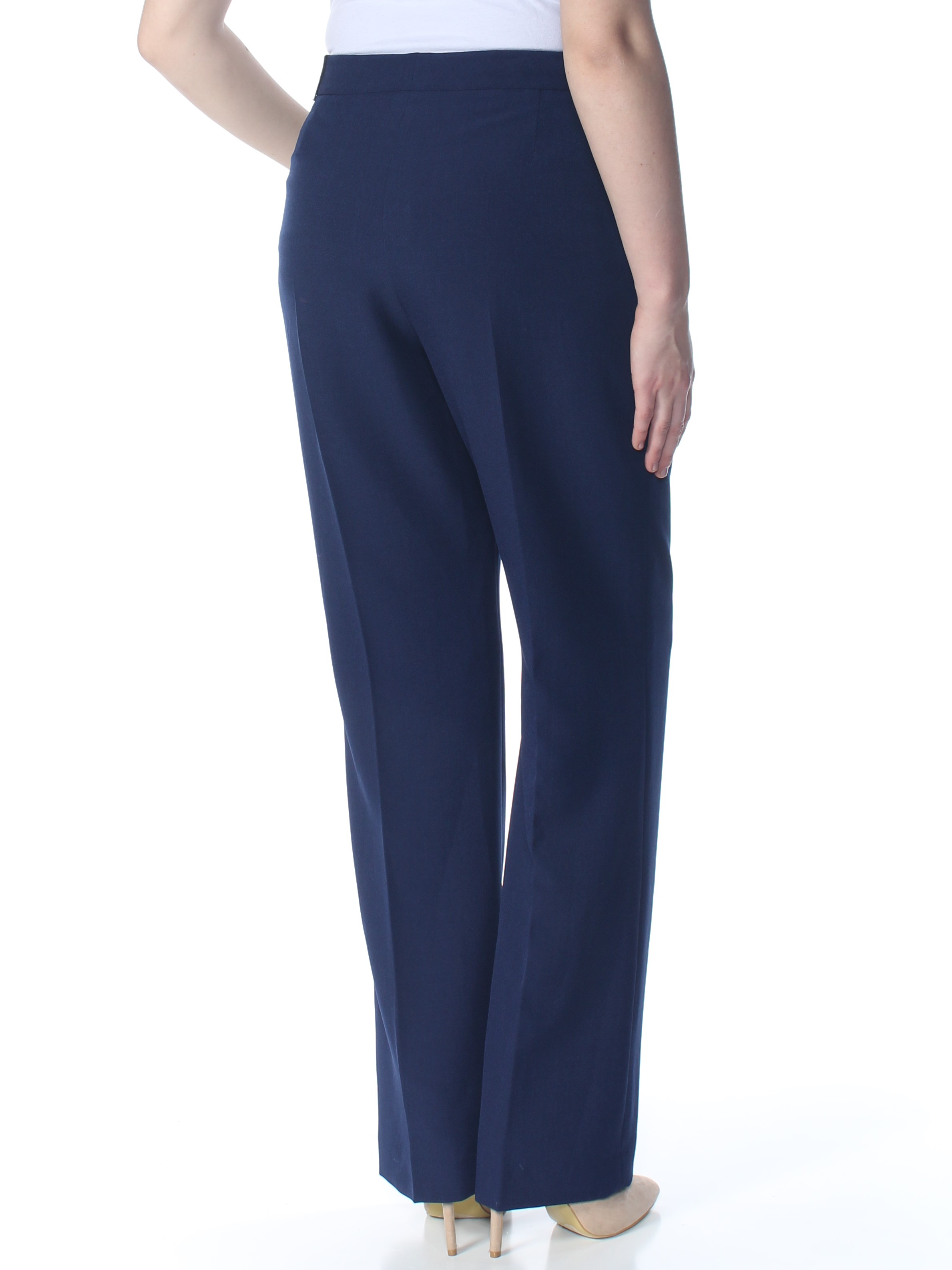 KASPER Womens Navy Crepe Straight leg Casual Pants 4 eBay
