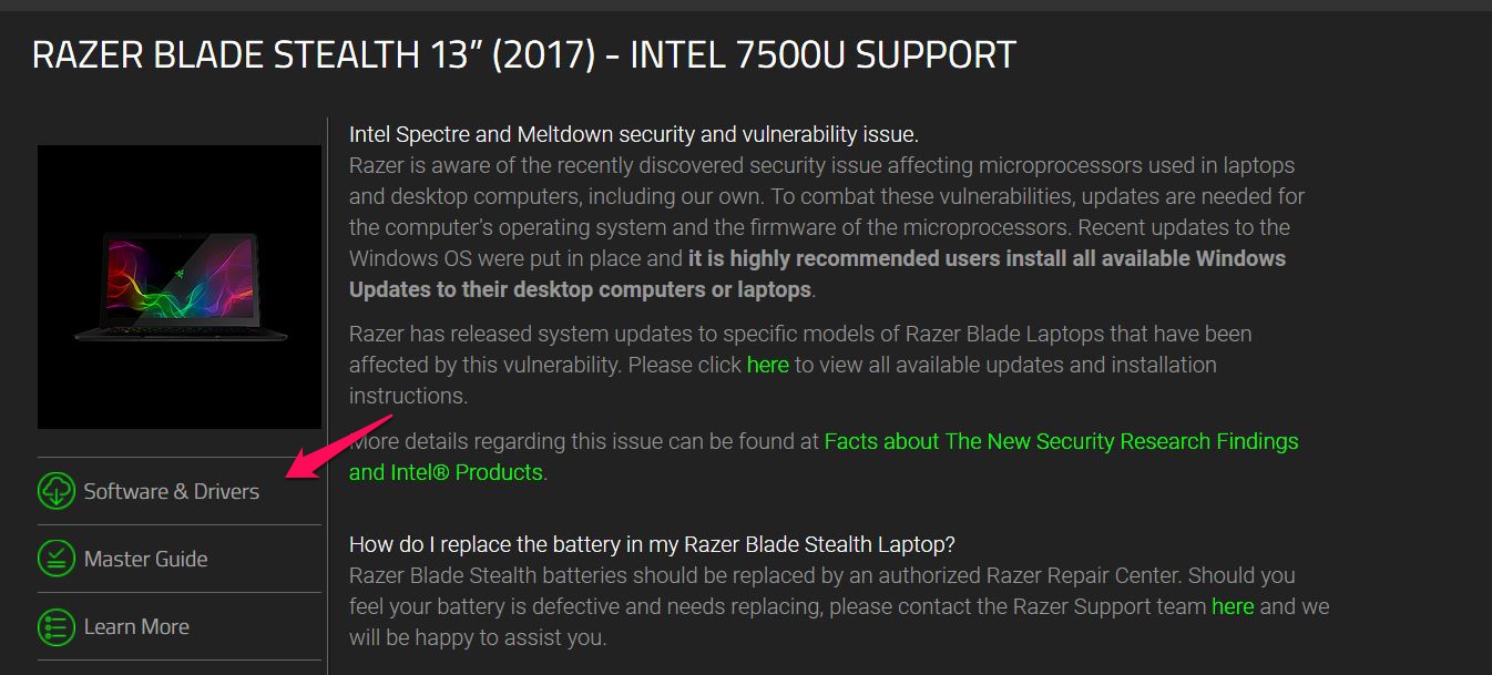 Thunderbolt™ 3 Firmware and Driver Updates for Razer Computers Cable
