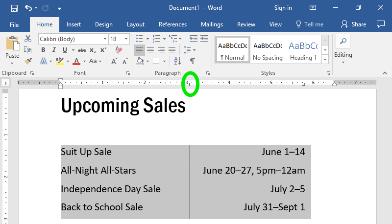 Tab Stops Computer Applications for Managers
