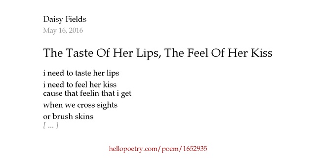 The Taste Of Her Lips, The Feel Of Her Kiss by Daisy