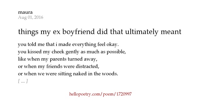 things my ex boyfriend did that ultimately meant nothing