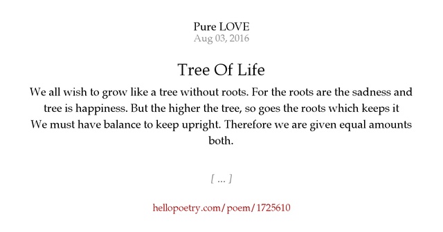 Tree Of Life by Pure LOVE Hello Poetry