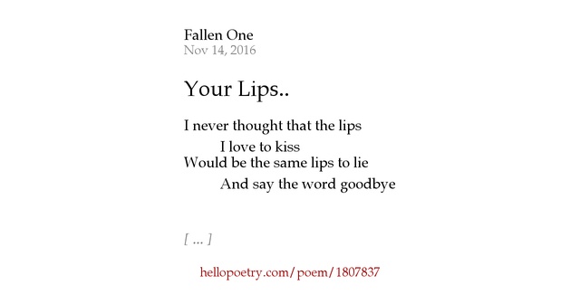 Your Lips.. by Isabelle Hello Poetry