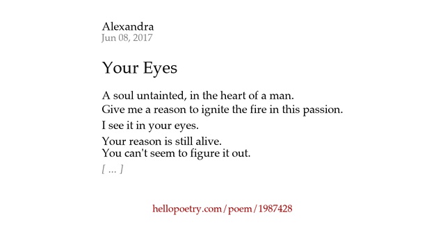 Your Eyes by Alexa Rose Hello Poetry