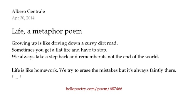 Life, a metaphor poem by Albero Centrale Hello Poetry