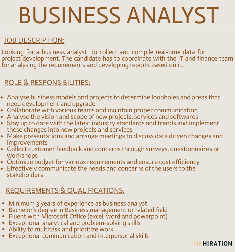 2022 Business Analyst Job Description with 9 Musthave Skills List (2022)