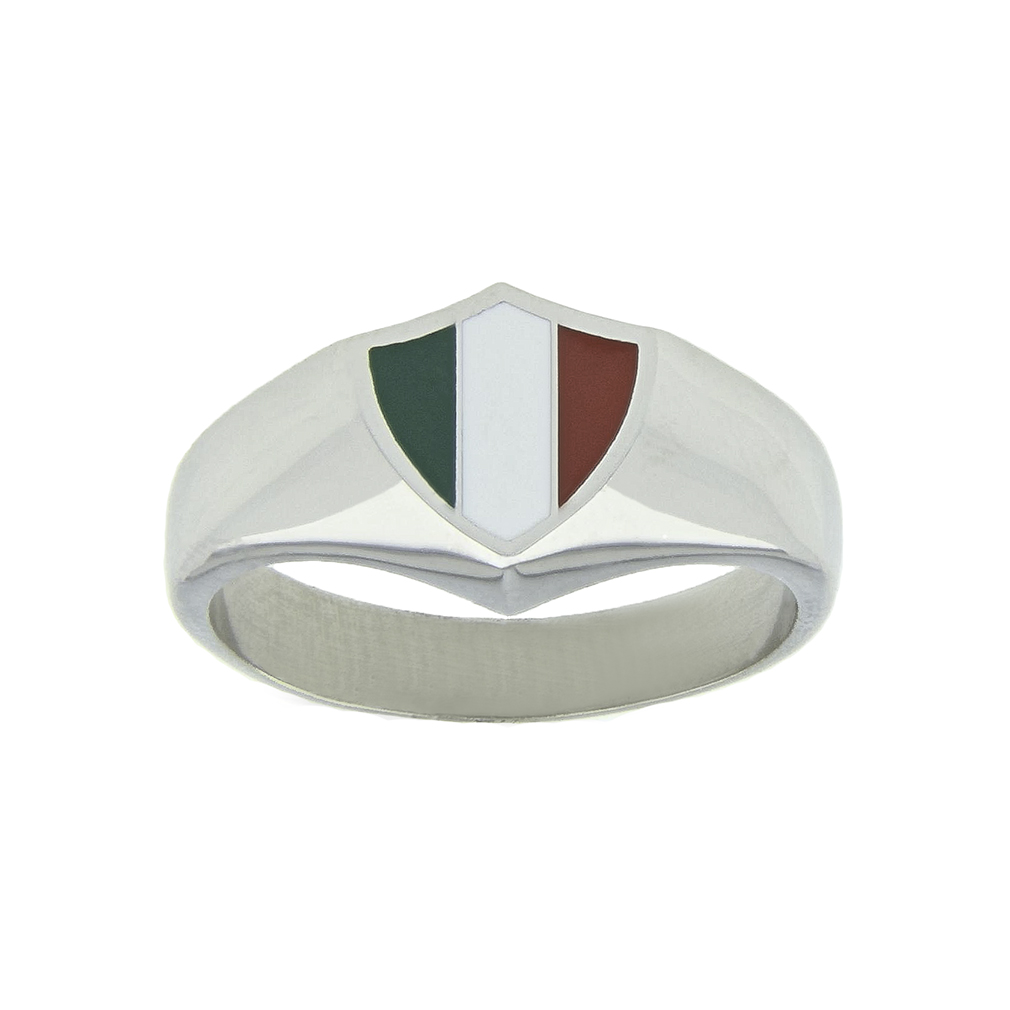 Italy Flag Ring in LDS Flag Shield Rings on