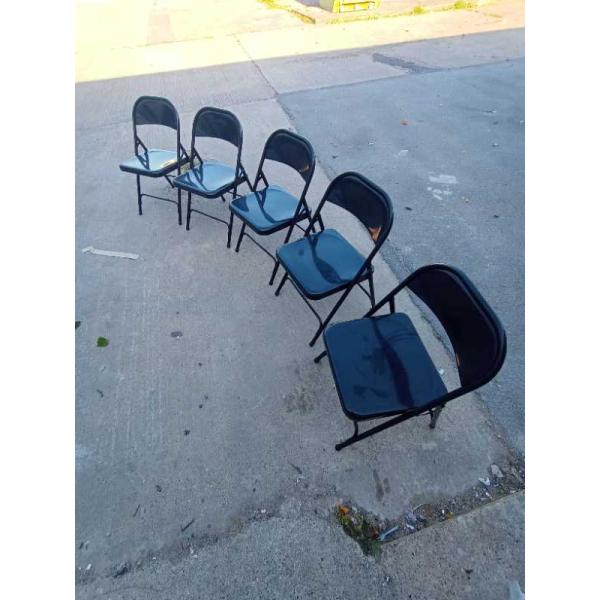 Borrow Set of 6 metal chairs in black