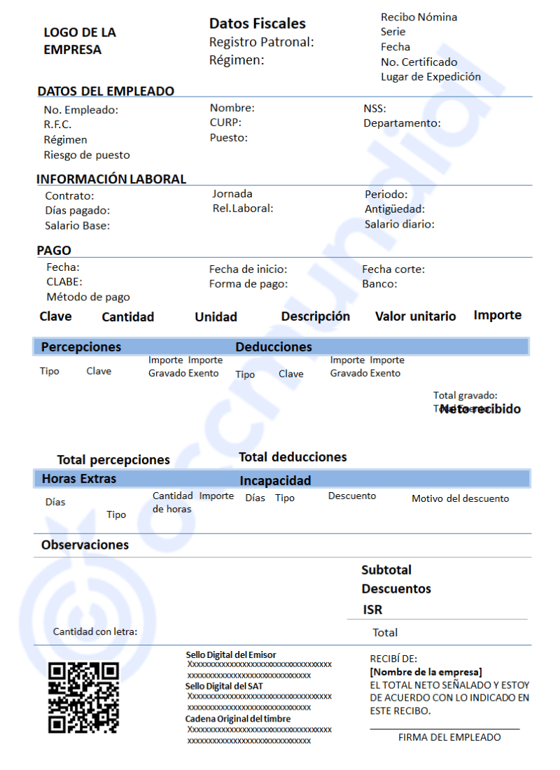 Ejemplo De Recibo De Nomina Semanal Nuevo Ejemplo