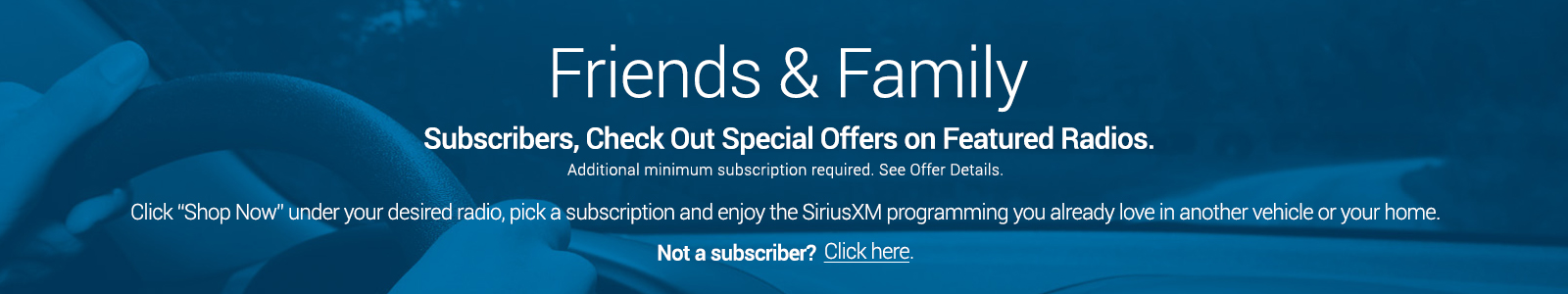 Special Offers Shop SiriusXM