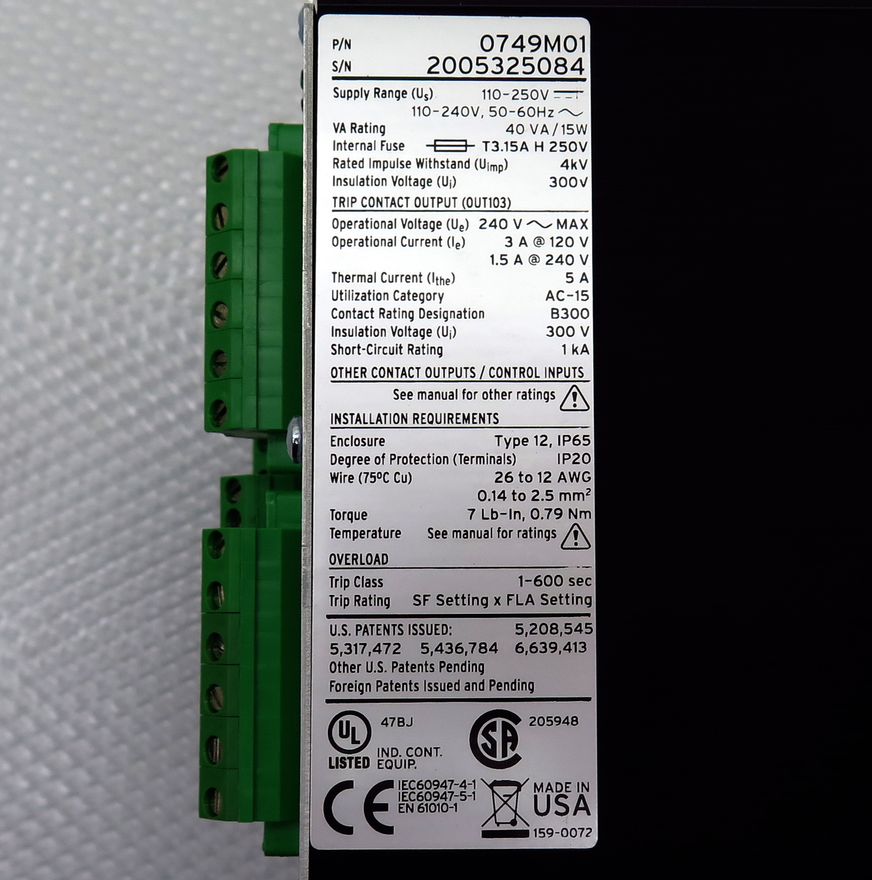 SEL Motor Protection Relay SEL749M eBay