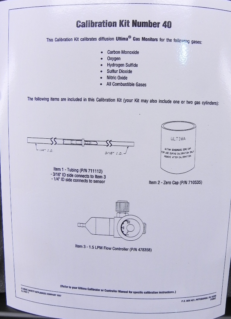 MSA Calibration Kit 40 10028034 Propane 0.60 eBay