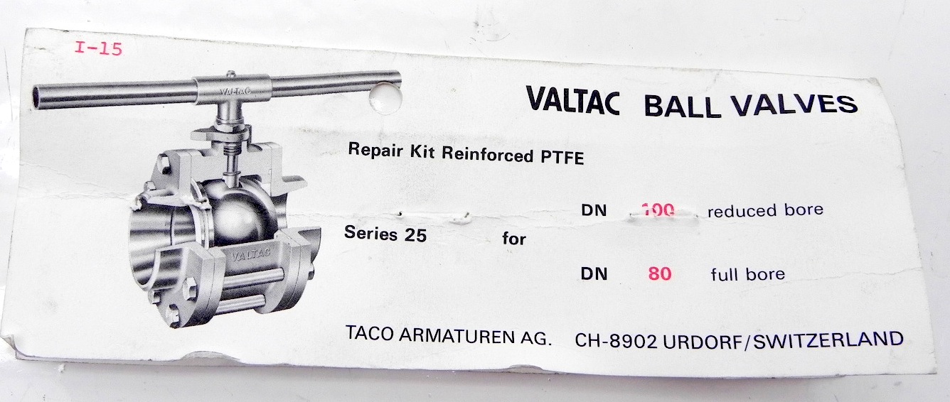 Taco Valtac Ball Valve Repair Kit Series 25 eBay