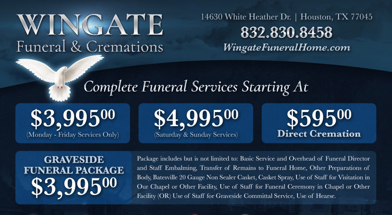 Wingate Funeral Home Houston TX funeral home and cremation