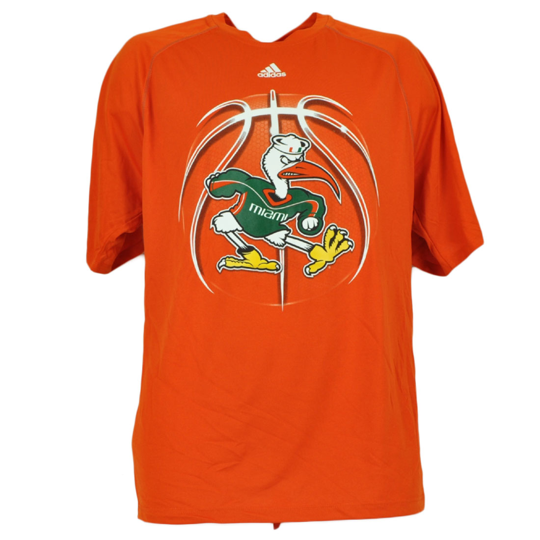 NCAA Miami Hurricanes Basketball Orange Mens Tshirt Tee Short Sleeve