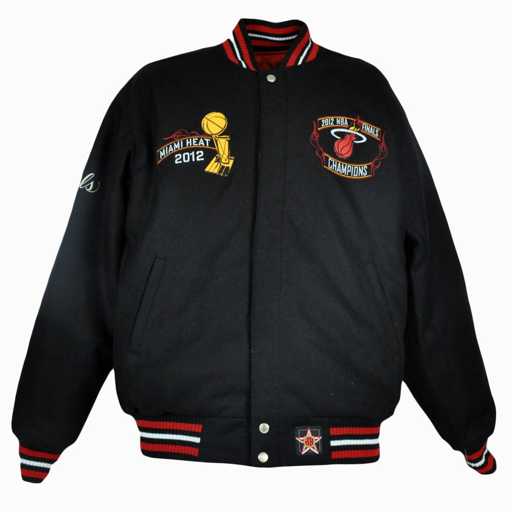NBA JH Design Miami Heat Champions 2012 2006 Letterman Reversible