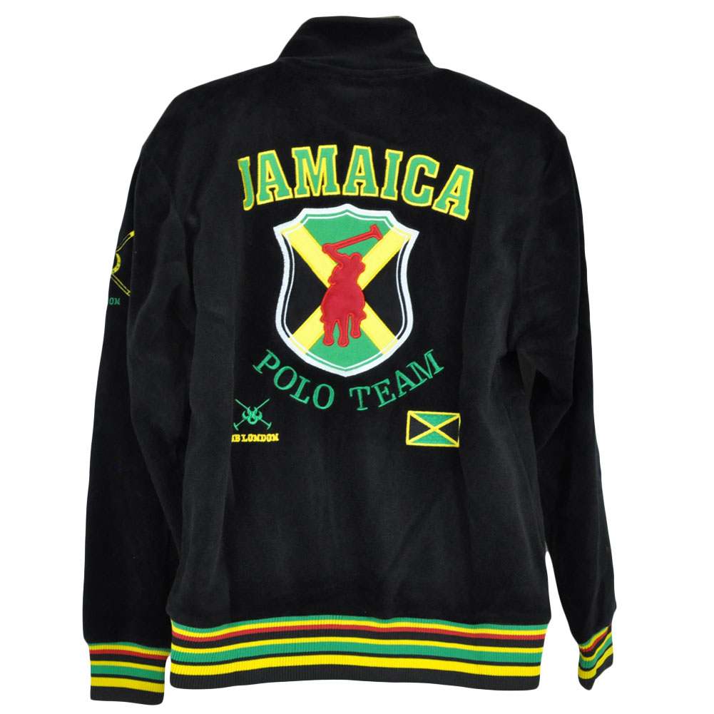 BB London Brand Jamaican Flag Rasta Rastafari Fleece Track Jacket