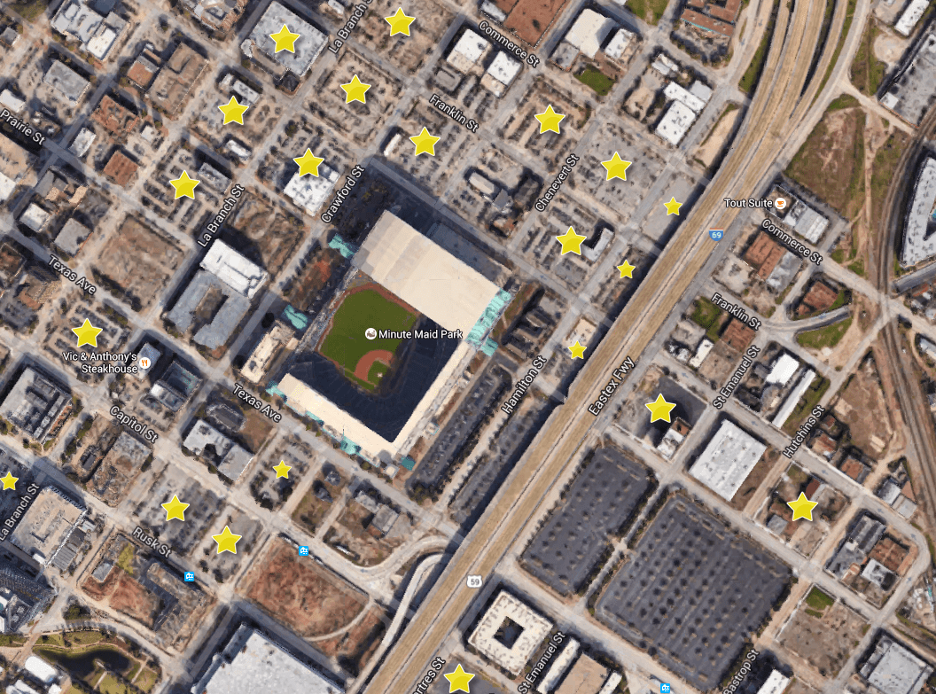 Minute Maid Park Parking Lot C Map