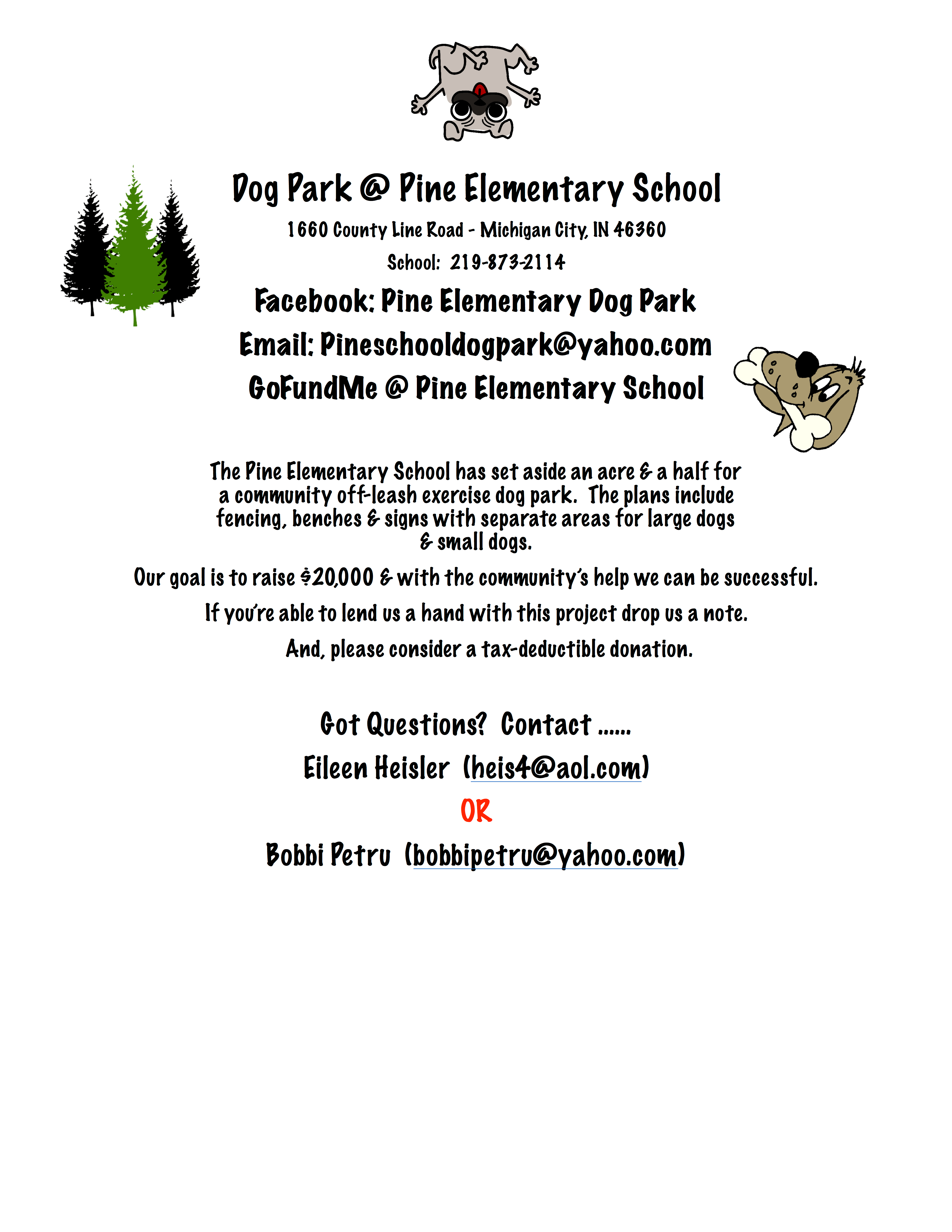 Dog Park at Pine Elementary School Association of Beverly Shores