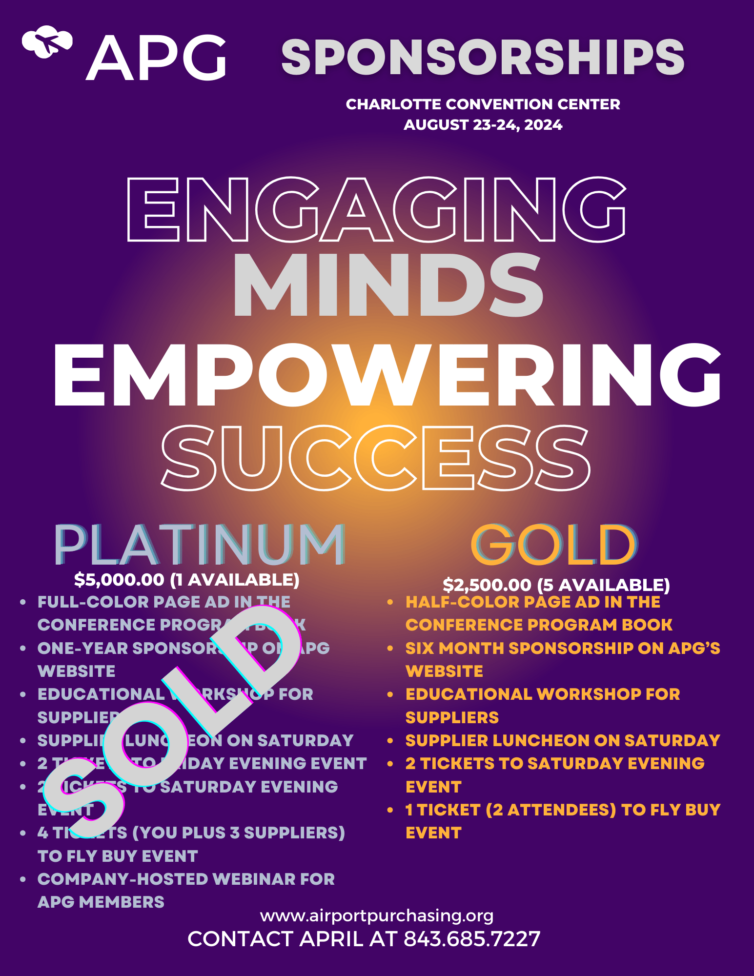 Gold Sponsorship 2024 APG Annual Conference Events Airport