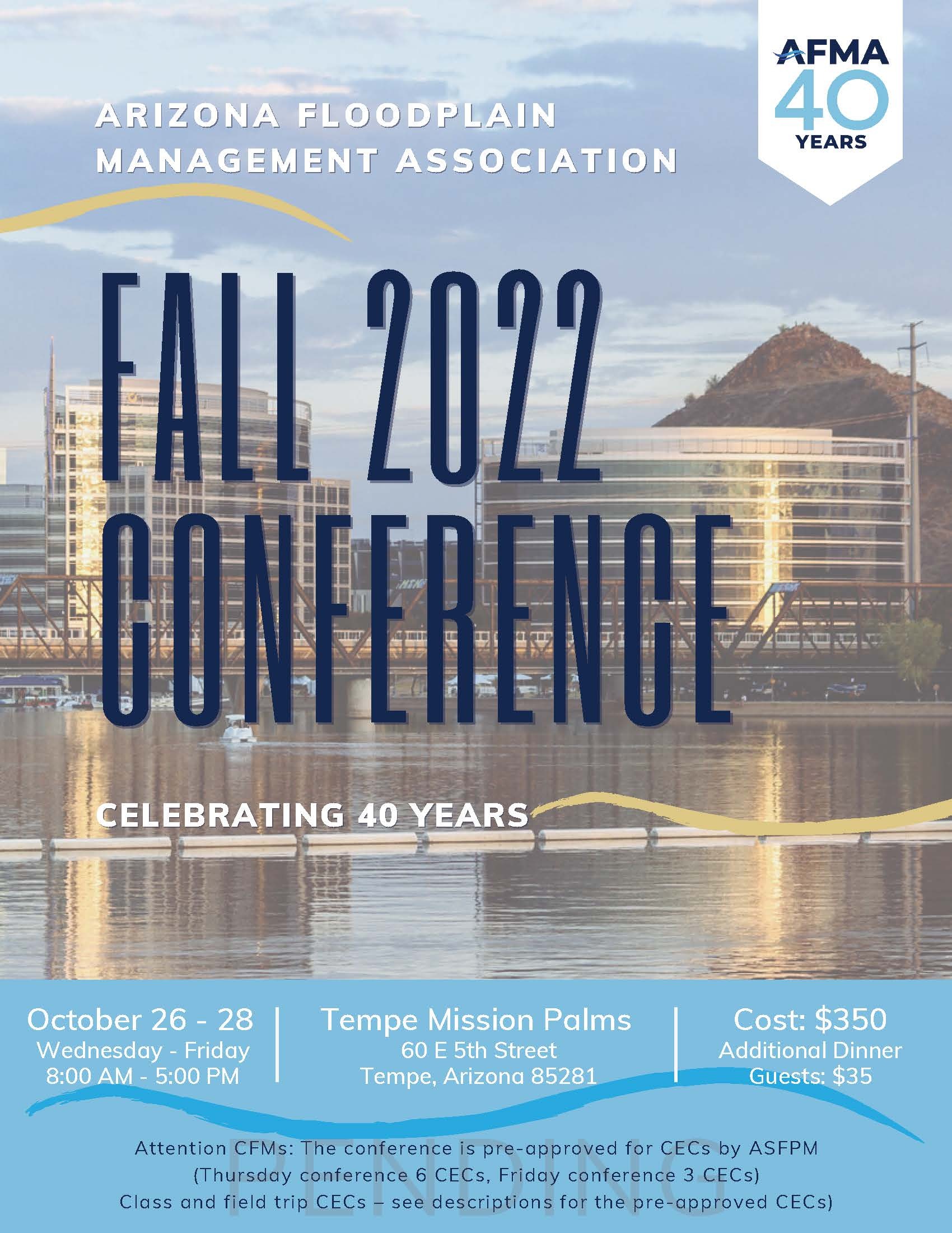 Flagstaff Calendar Of Events October 2023 2022 Fall AFMA Conference Events Arizona Floodplain Management