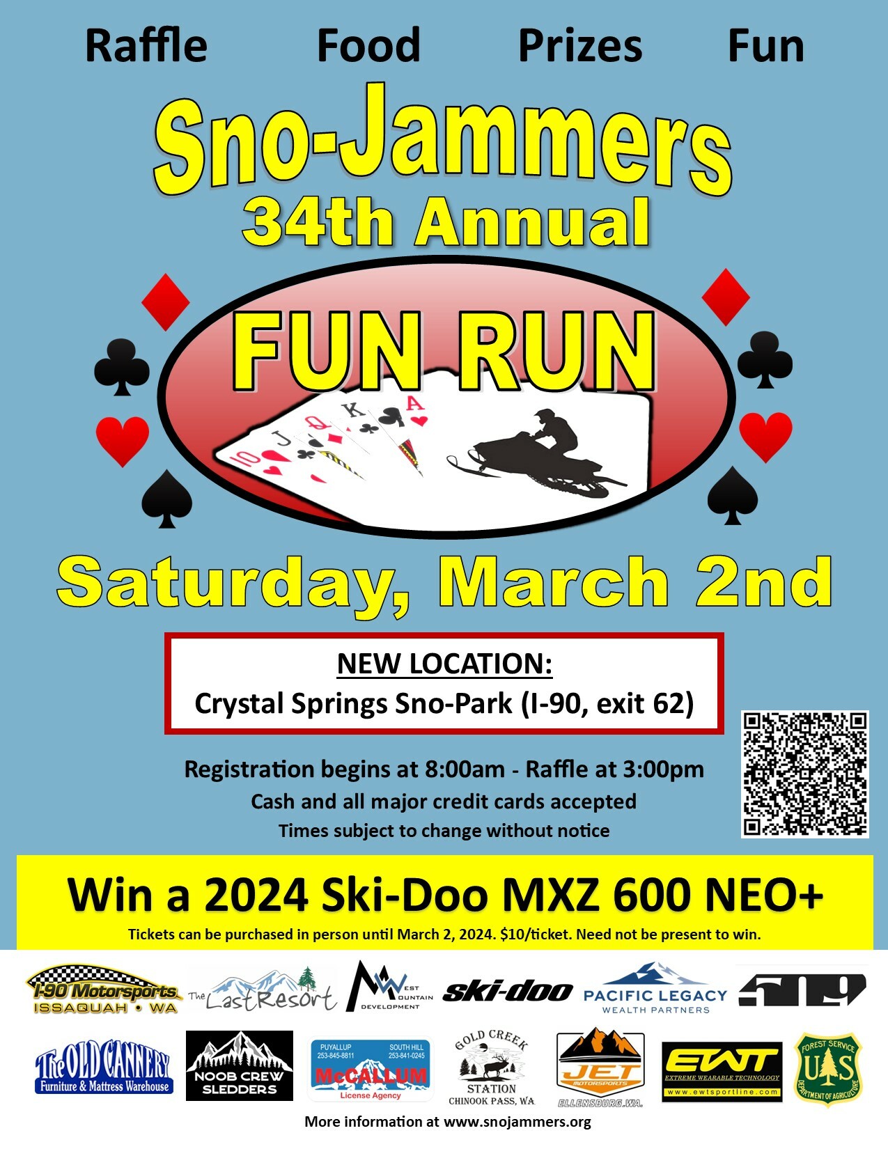 34th Annual SnoJammers Fun Run Calendar SnoJammers Snowmobile Club