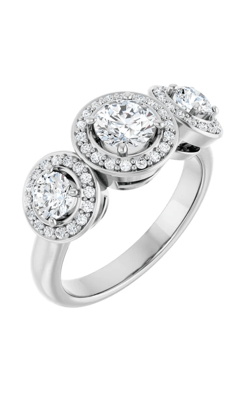 Stuller Three Stone Engagement Ring 122053 NEFJ