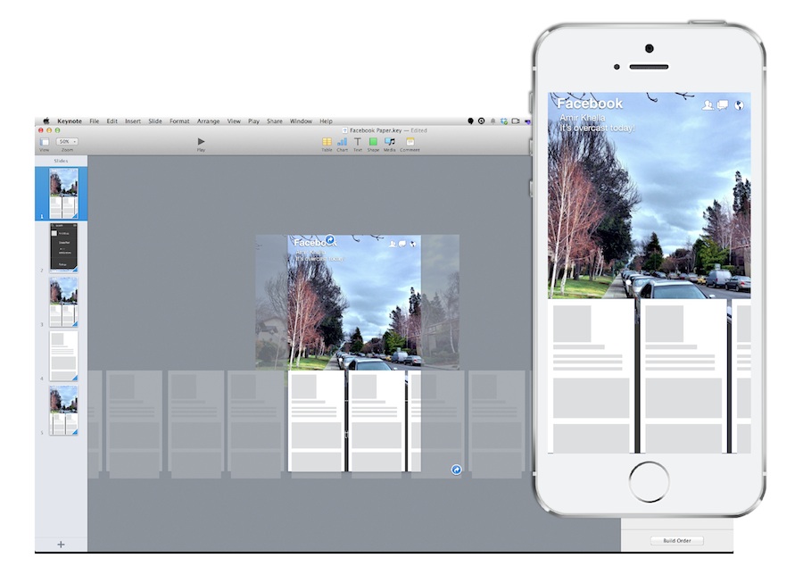 Move Over Origami How To Prototype Facebook App Using Apple Keynote