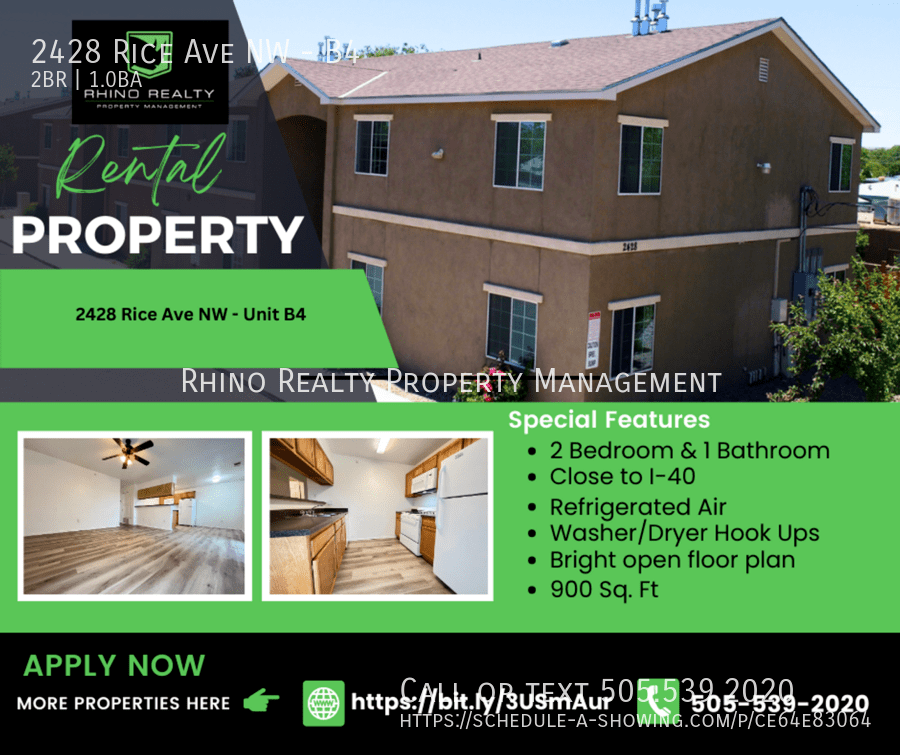 2428 Rice Ave NW Unit B4, Albuquerque, NM 87104 Rhino Realty Property Management
