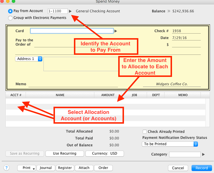 How to Spend and Receive Money (Record Expenses and