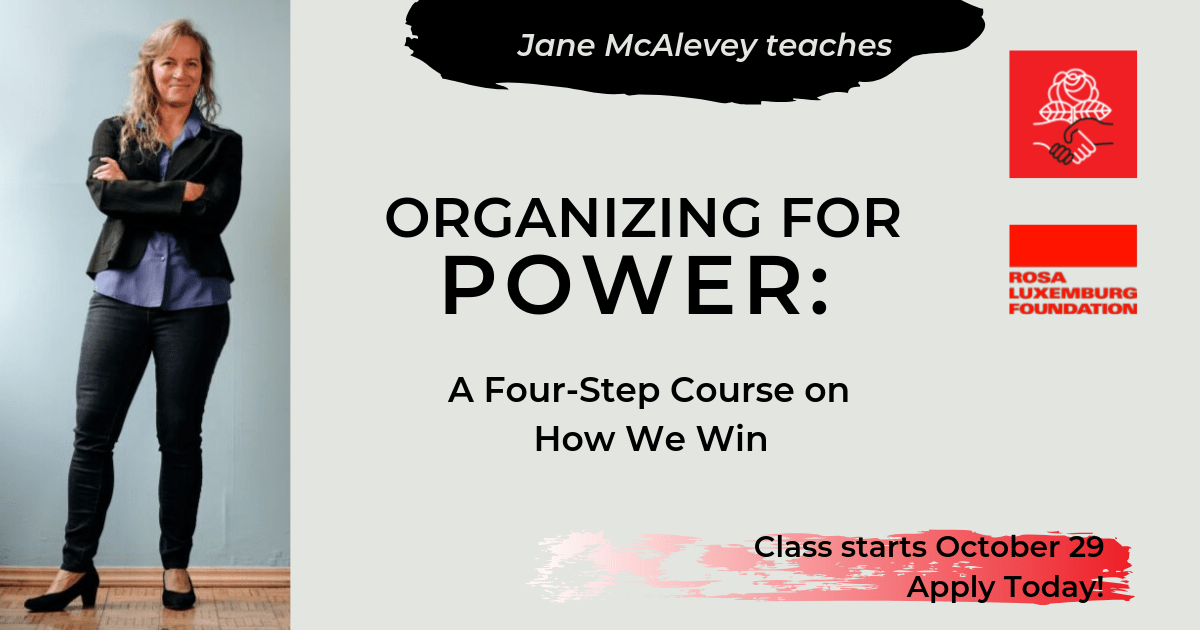 Apply for for Power A FourStep Course on How We Win!” Democratic Socialists of