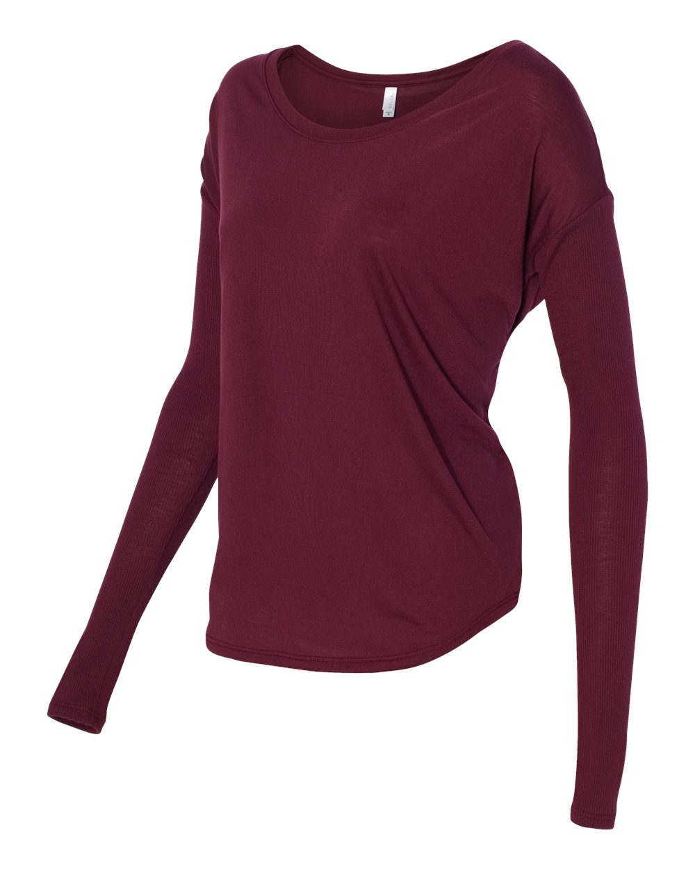 Bella Canvas Women's Flowy LongSleeve TShirt with 2x1 Sleeves 8852 S