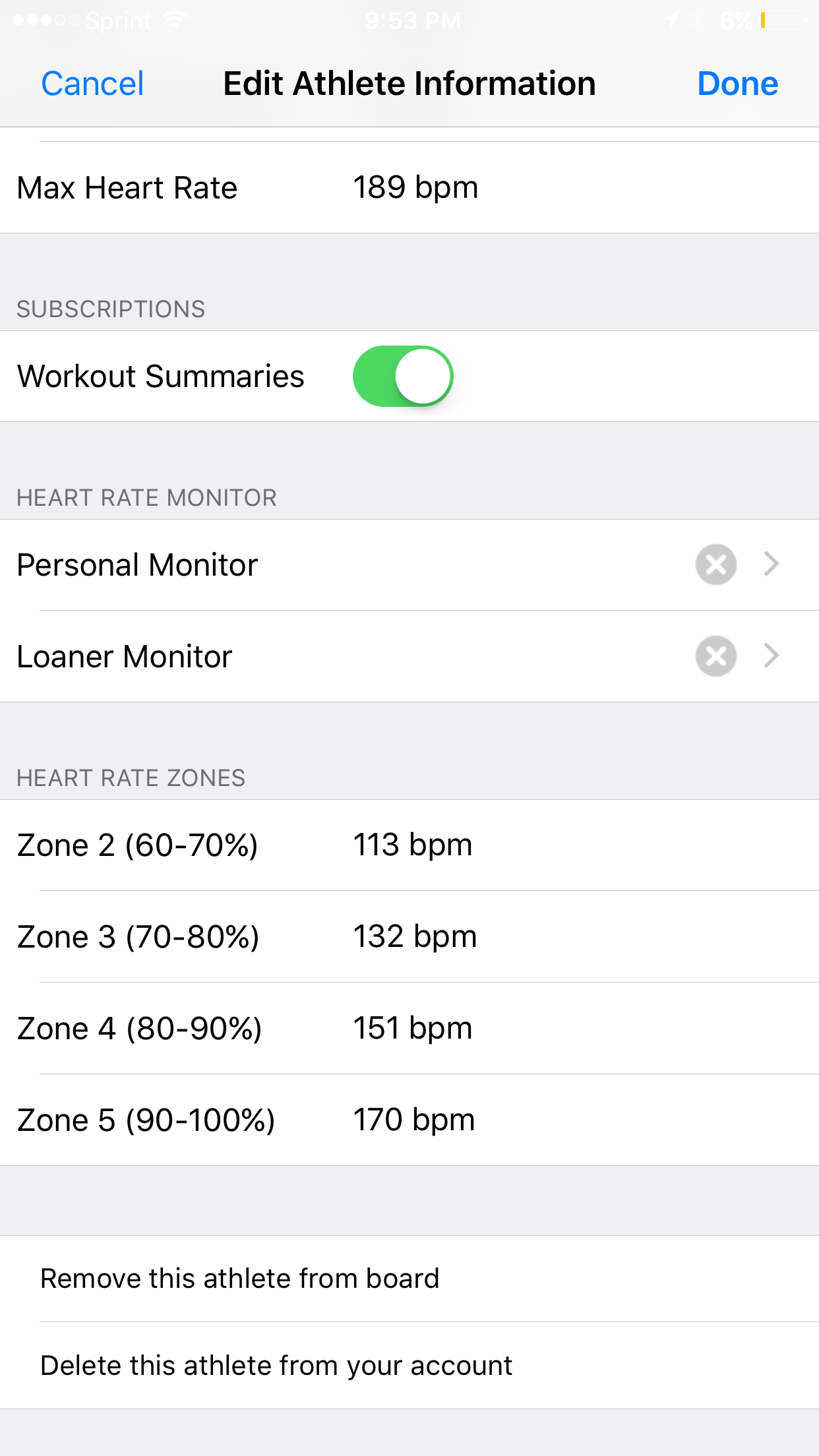 Heart Rate Zone Colors and Percentages ONBEAT