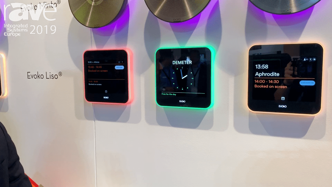 ISE 2019 Evoko Showcases Its Next Generation Liso Room Manager rAVe