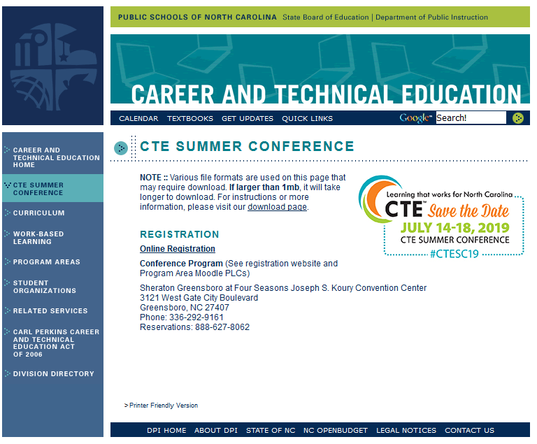 CTE Summer Conference North Carolina SweetPotatoes