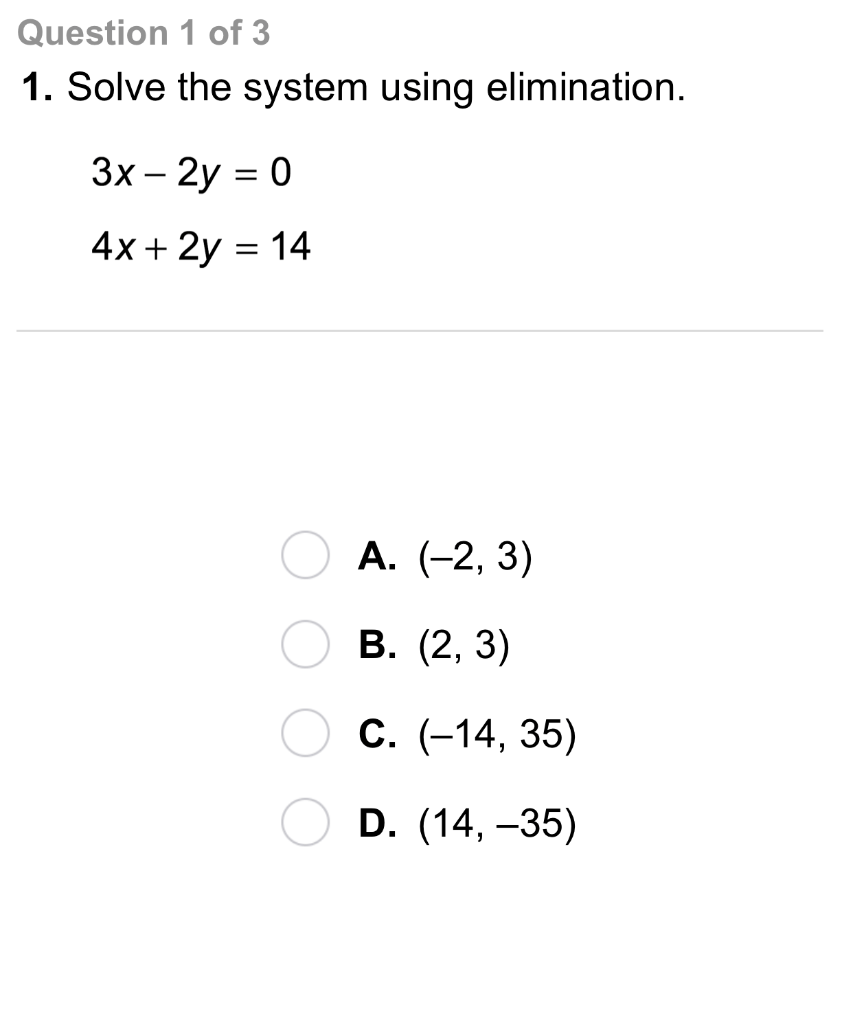 Algebra 1 63 Independent Practice Solving Systems Using Elimination