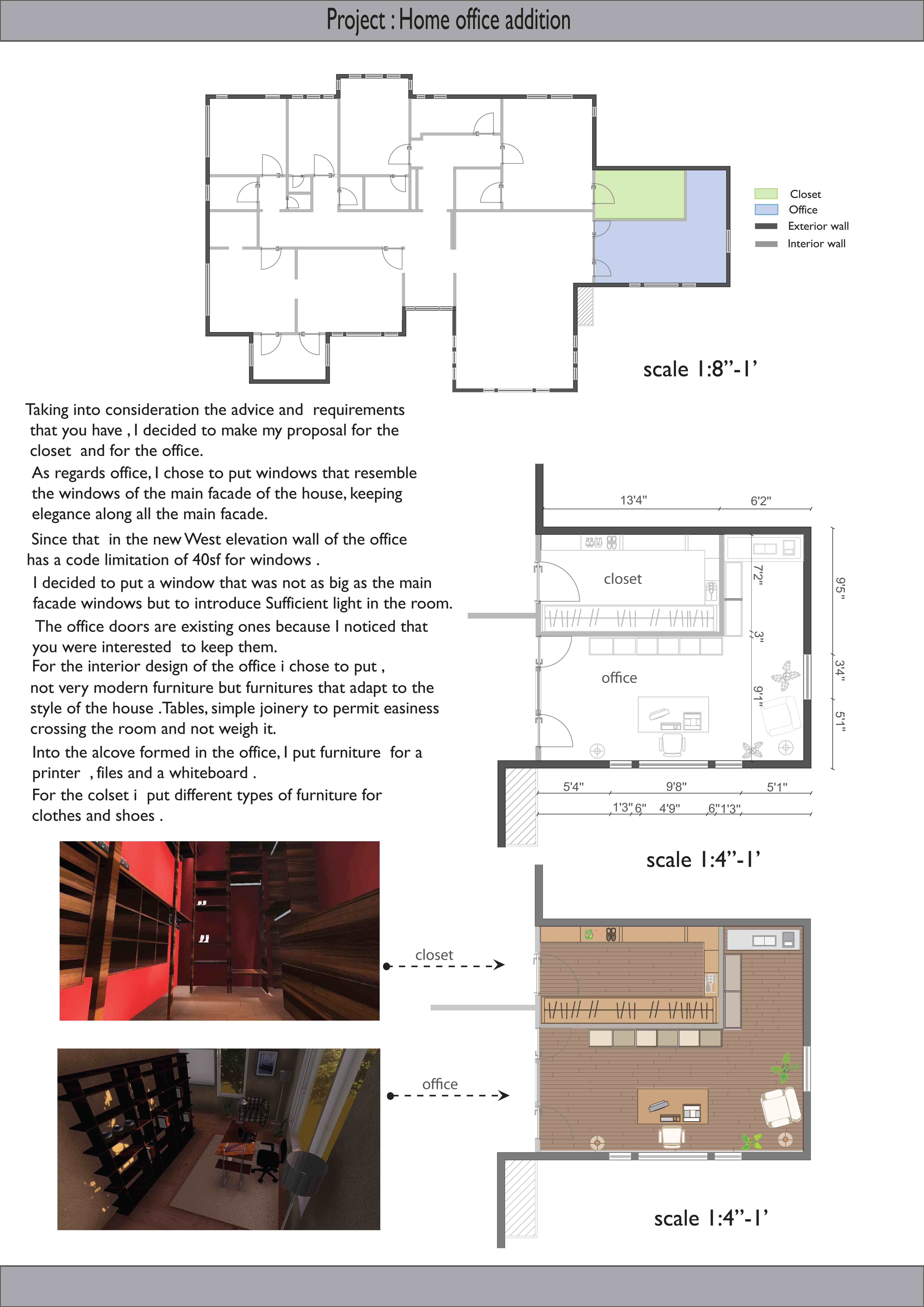Additions Plans Project designed by Shejla Hasani home office