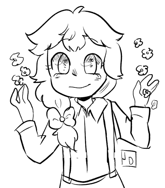 halfbody sketch/lineart Artists&Clients