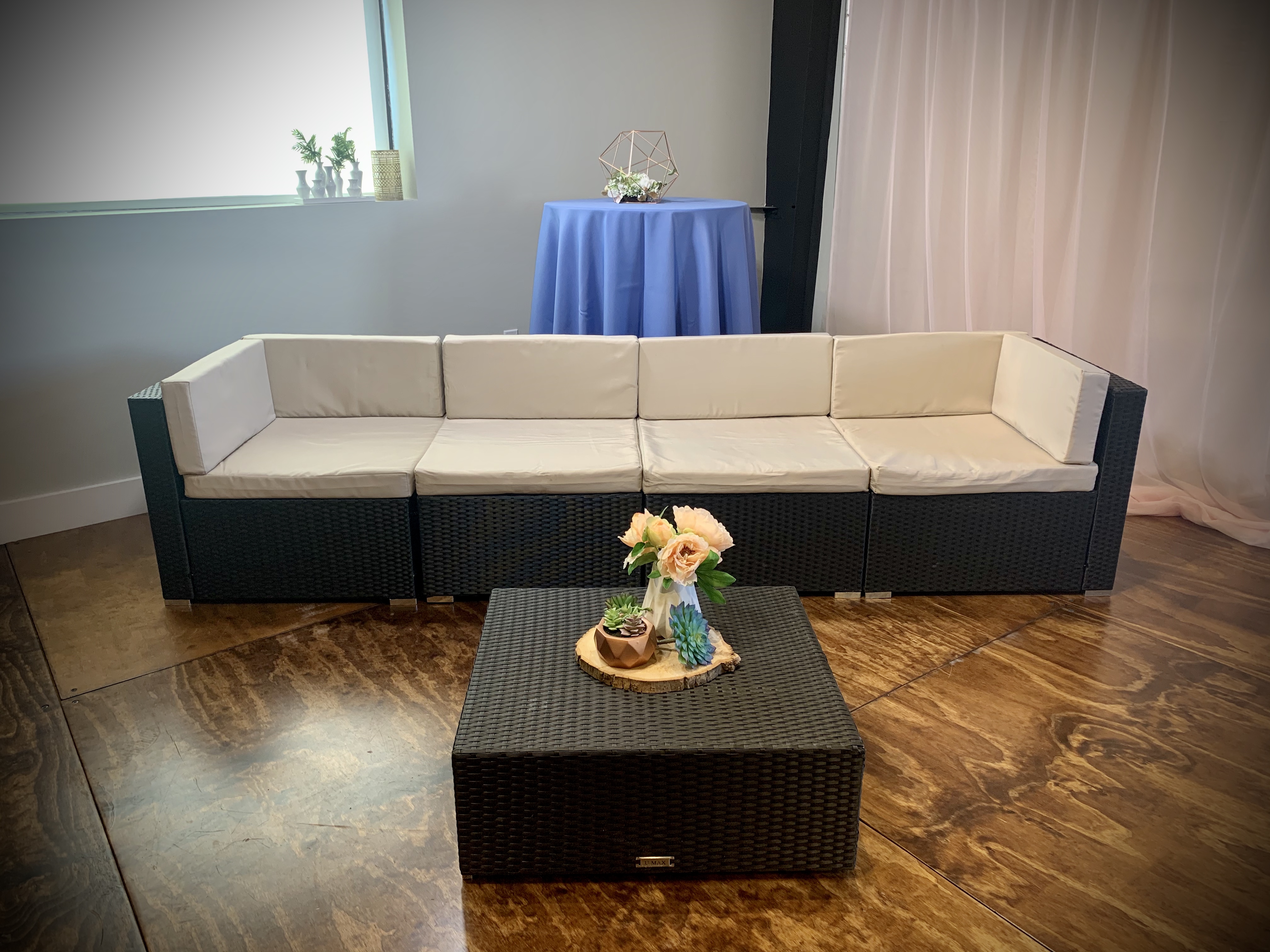 Wicker Lounge Furniture Mutton Party and Tent Rental