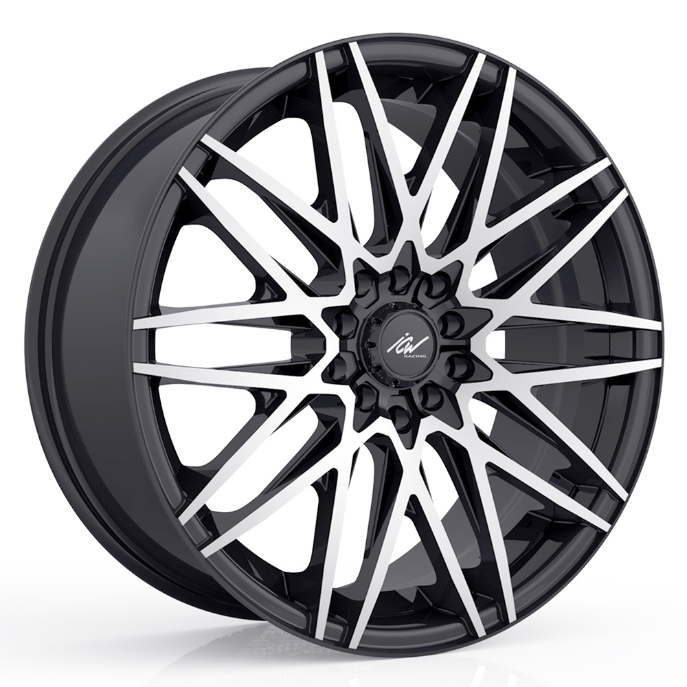 ICW Racing Wheels Sapporo Machined Face w/Gloss Black Accents Rim