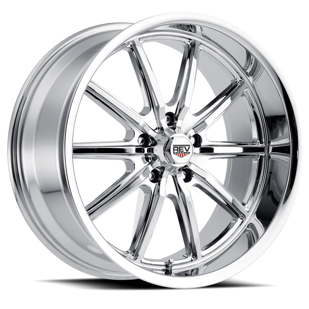 Rev Wheels 110 Classic Chrome Rim Wheel Size 17x8 Performance Plus Tire