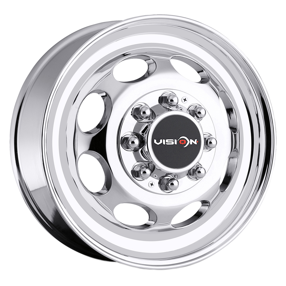Vision Wheels 181NR Hauler Duallie Front Chrome Rim Wheel Size 19.5x6