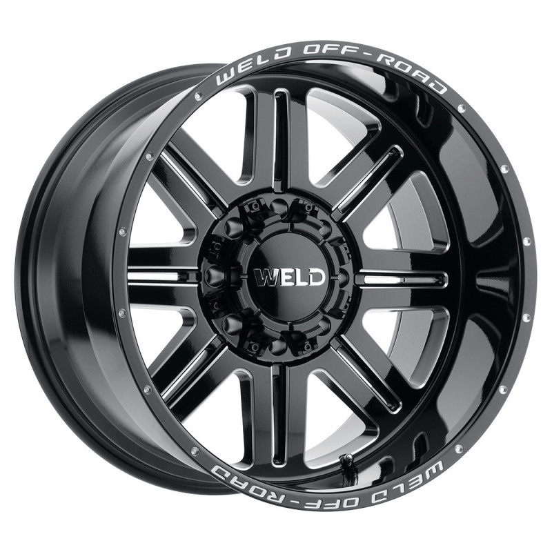 Weld OffRoad Wheels Chasm W103 Gloss Black Milled Rim Wheel Size