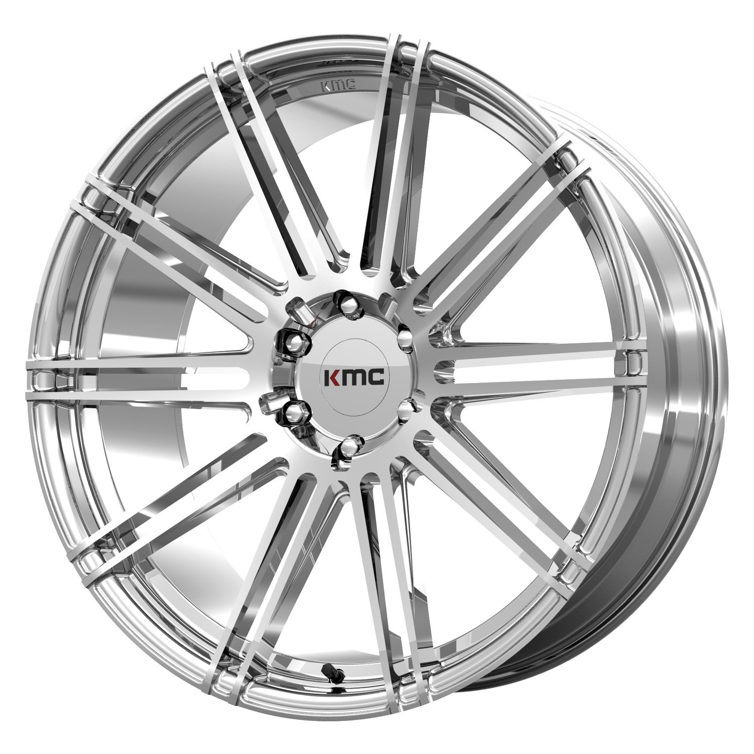 KMC Wheels KM707 Channel Chrome Rim Wheel Size 22x9.5 Performance